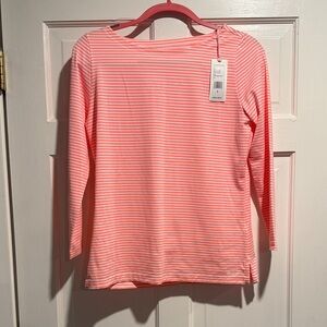 Vineyard Vines Pink Striped Long Sleeve Tee
